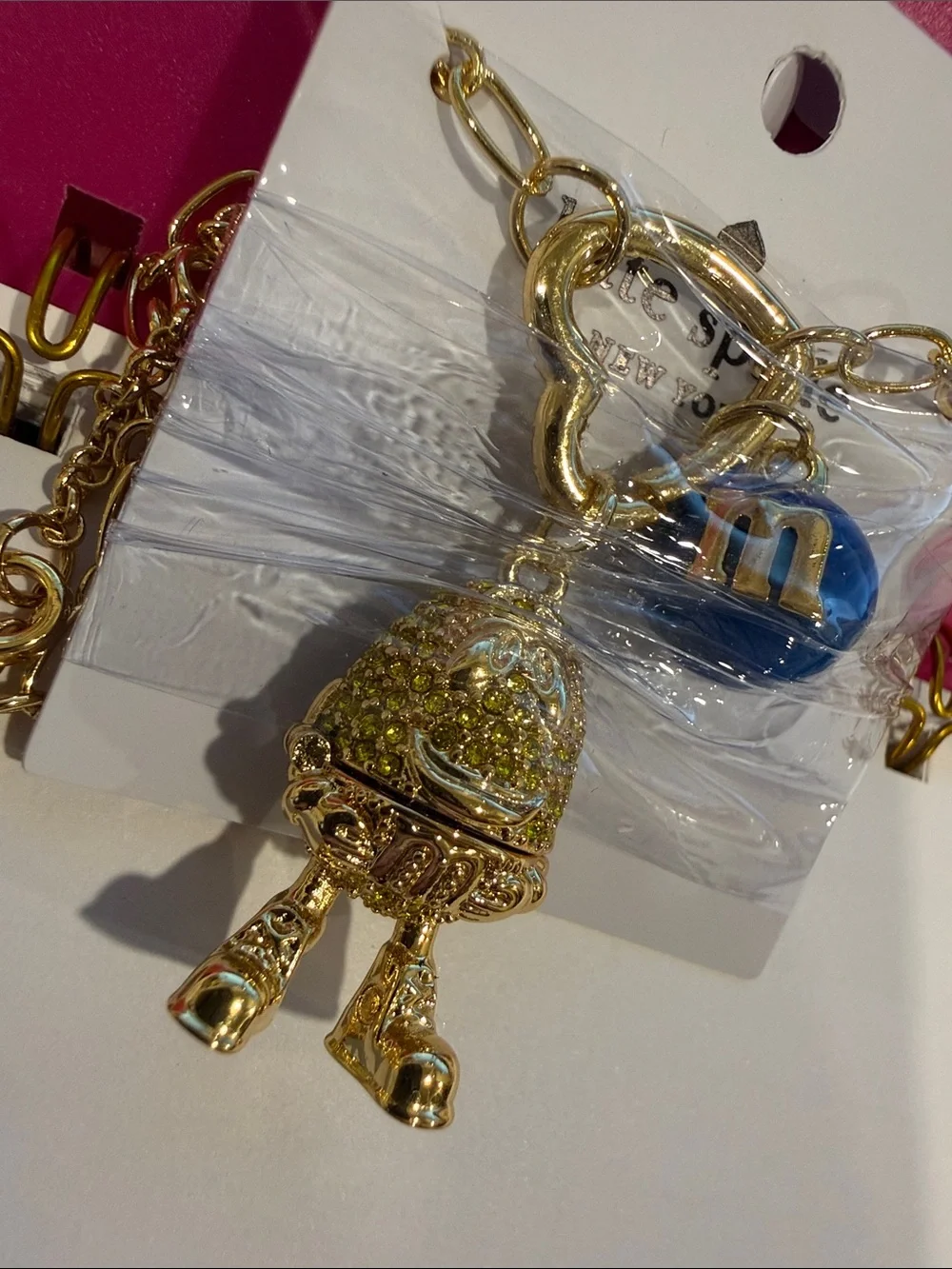 kate spade |♠️| Gold Plated M&M Necklace w/Peanut Charm Inside